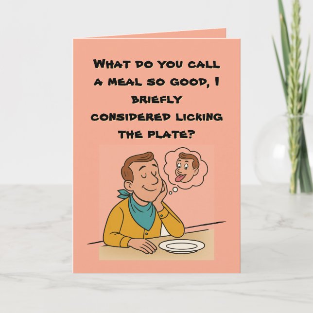 🍽️ "Das Abendessen war ein gedankliches Erlebnis" Karte (Vorderseite)