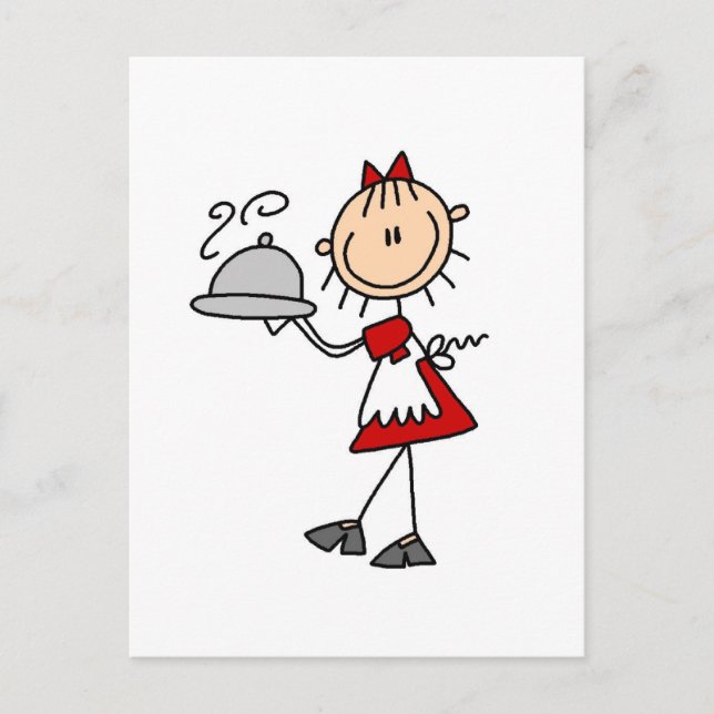 Das Abendessen wird als Dessert serviert. Postkarte (Vorderseite)