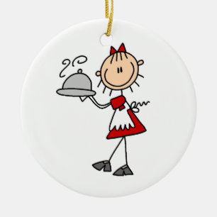 Das Abendessen wird serviert Keramikornament