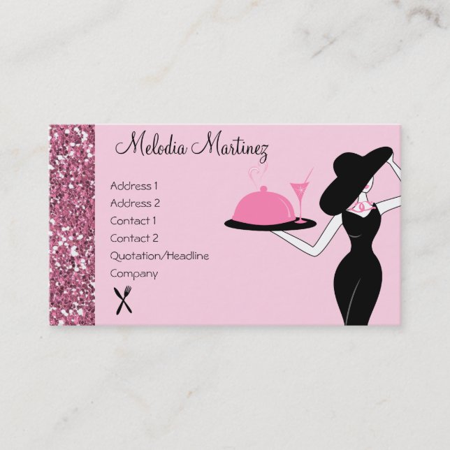 Das Abendessen wird serviert Visitenkarte (Vorderseite)