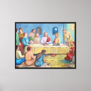 Das Abendmahl Kalender 2026 Leinwanddruck