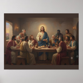 Das Abendmahl Poster – Jesus Christus und Jünger