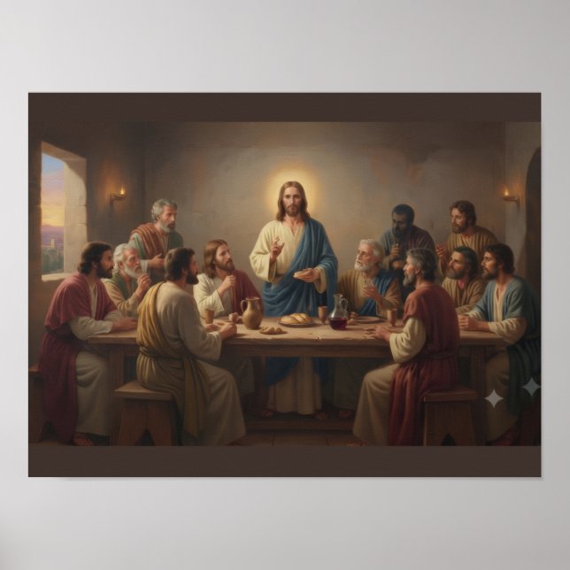 Das Abendmahl Poster – Jesus Christus und Jünger (Vorne)
