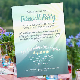 Das Abenteuer Begin Farewell Party gelassen Einladung