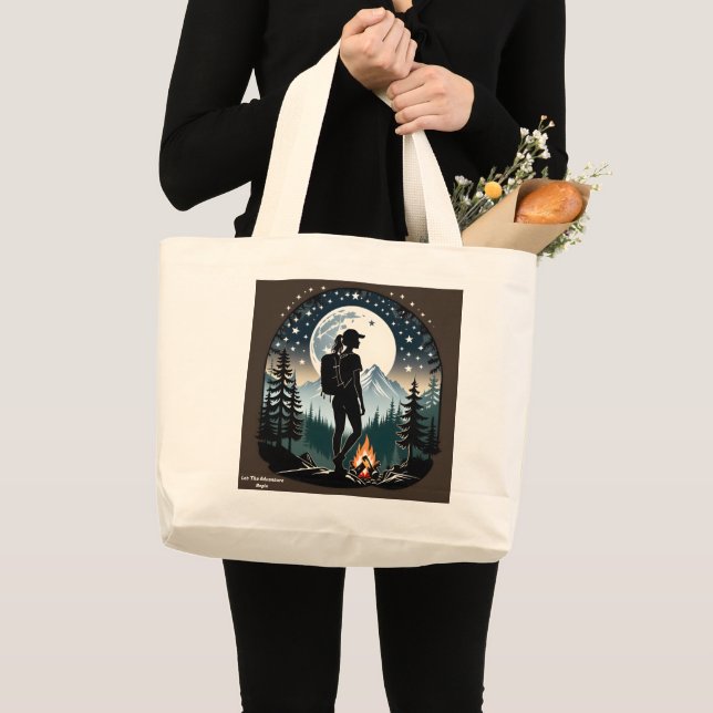 Das Abenteuer Begin Tote Bag gelassen Jumbo Stoffbeutel (Vorderseite (Produkt))