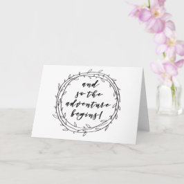 Das Abenteuer beginnt - Glückwünsche - Neues Haus Karte
