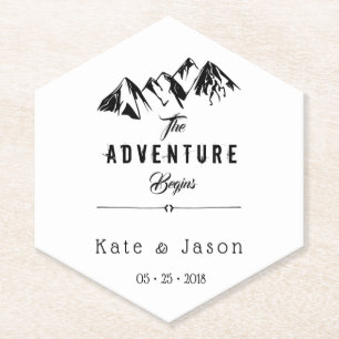 Das Abenteuer beginnt Hochzeit Untersetzer