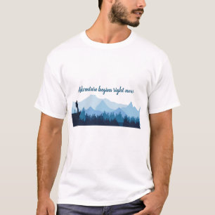 Das Abenteuer beginnt jetzt mit Reiseangebot T-Shirt