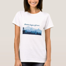 Das Abenteuer beginnt jetzt mit Reiseangebot T-Shirt