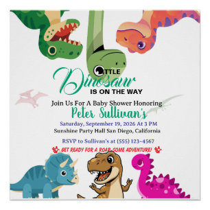 Das Abenteuer beginnt mit Baby Dino Poster