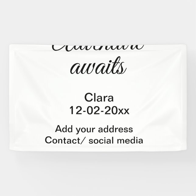 Das Abenteuer beginnt mit dem Hinzufügen des Namen Banner (Horizontal)