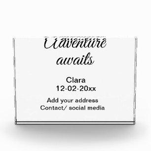 Das Abenteuer beginnt mit dem Hinzufügen des Namen Fotoblock