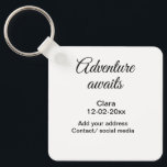 Das Abenteuer beginnt mit dem Hinzufügen des Namen Schlüsselanhänger<br><div class="desc">Entwurf</div>