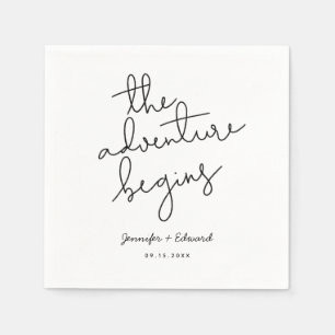 Das Abenteuer beginnt mit dem Hochzeitsangebot Serviette