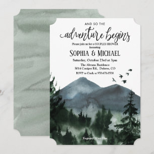 Das Abenteuer beginnt mit der Dusche Paare. Einladung