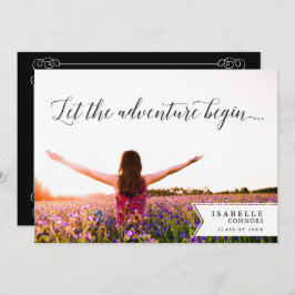 Das Abenteuer beginnt mit der Foto Graduation Part Einladung