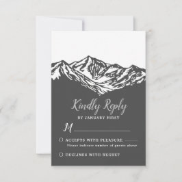 Das Abenteuer beginnt mit der Hochzeit des Berges RSVP Karte
