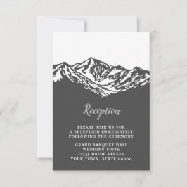 Das Abenteuer beginnt mit der Mountain Gray Empfan RSVP Karte
