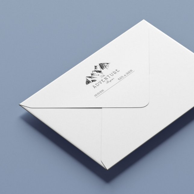 Das Abenteuer beginnt ⎢ rustikale Hochzeitskautsch Permastempel (Von Creator hochgeladen)