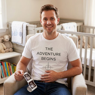 Das Abenteuer Beginnt Süße Neue Baby-Ankündigung T-Shirt
