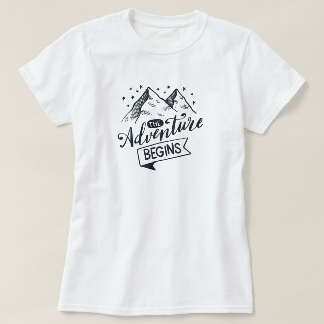 Das Abenteuer fängt T - Shirt an (Design vorne)
