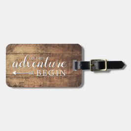 Das Abenteuer-Holzdrucklehre gelassen Gepäckanhänger