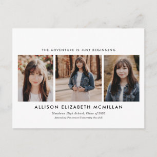 Das Abenteuer ist nur der Anfang Foto Abschluss Postkarte