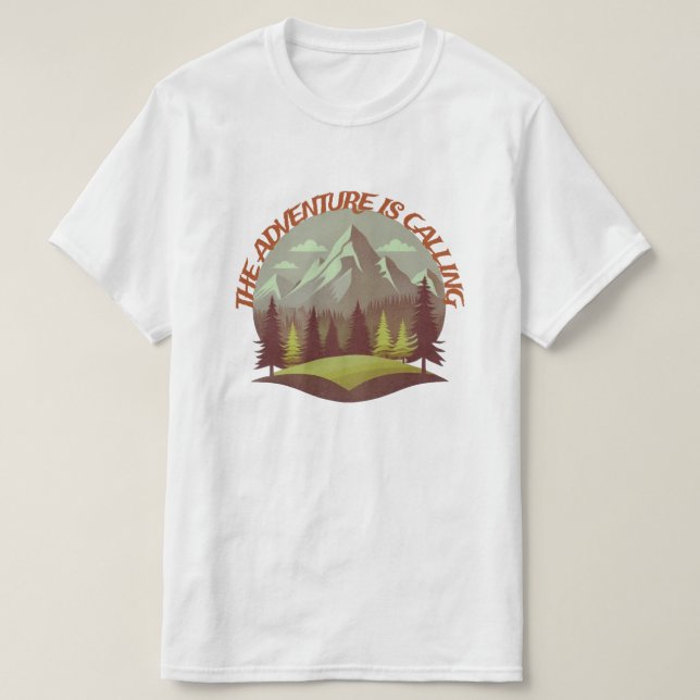 Das Abenteuer ruft T-Shirt (Design vorne)