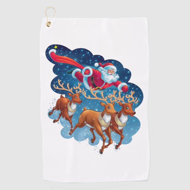 Das Abenteuer von Santa Sleigh Golfhandtuch (Vorderseite)
