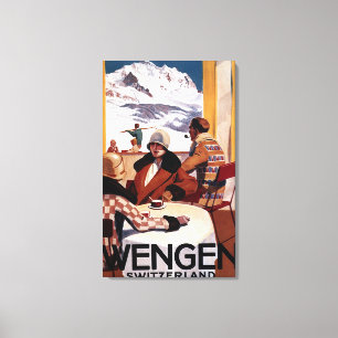 Das abschüssiger Verein-fördernde Plakat Leinwanddruck