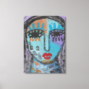 Das Abstrakte Bild "Zurückgebliebene" auf OSB verl Leinwanddruck