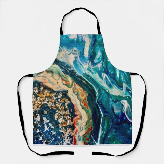 Das abstrakte Gemälde von Eis und Fisch Schürze (Vorderseite)