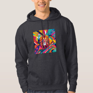 Das abstrakte Kunstwerk Design Lion ist lebendig, Hoodie