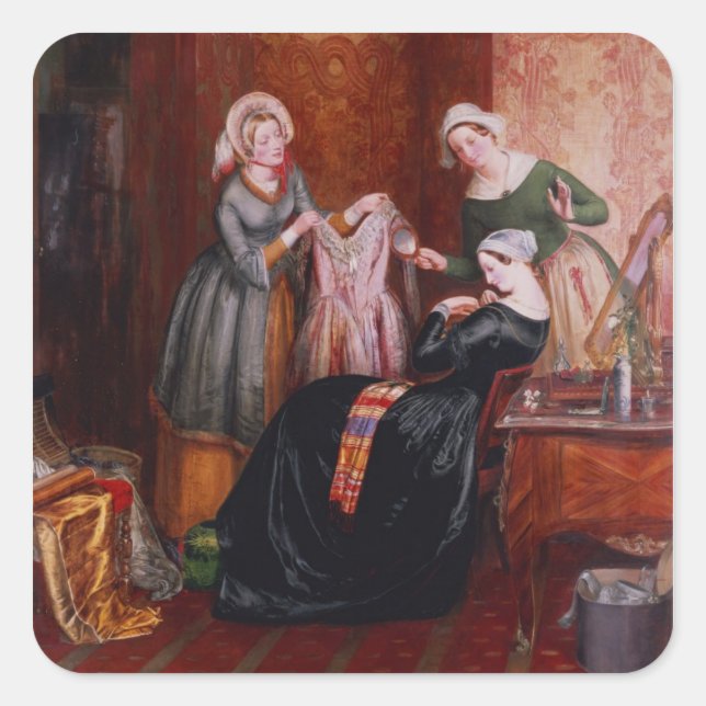 Das Abwerfen ihres Unkrauts Quadratischer Aufkleber (Vorderseite)