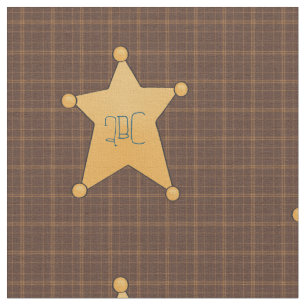 Das Abzeichen des goldenen Stern-Sheriffs Stoff