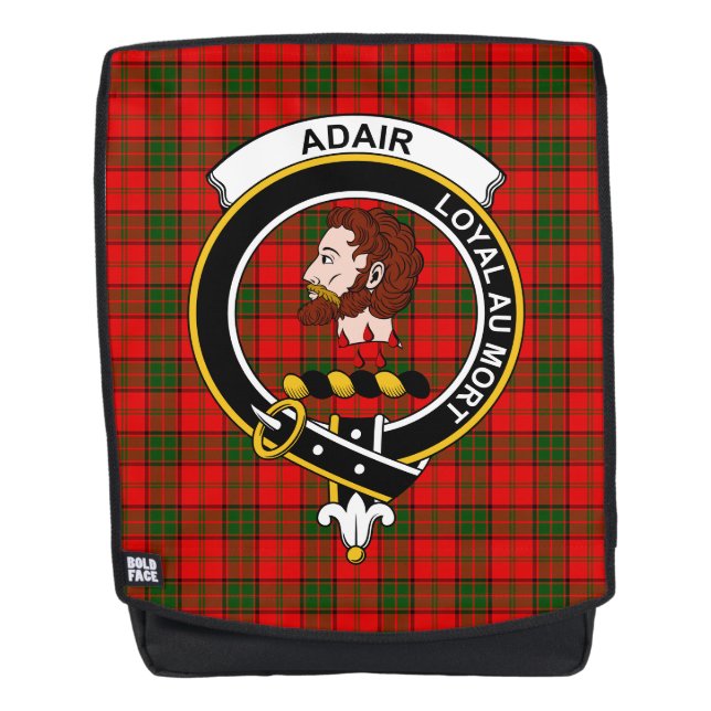 Das Adair Clan Wappen Tartan Kariert Rucksack (Vorderseite)