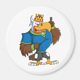 das Adlermaskottchen des amerikanischen Fußballs Magnet