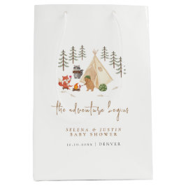 Das Adventure fängt die Baby-Dusche des Campings a Mittlere Geschenktüte