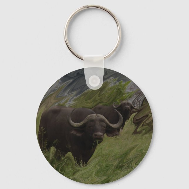 Das afrikanische Buffalo Schlüsselanhänger (Vorderseite)