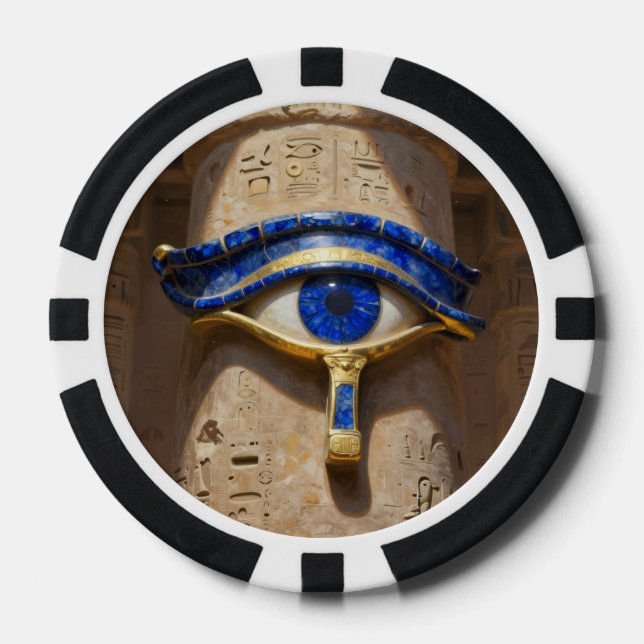 Das Ägyptische Auge´6 Pokerchips (Vorderseite)