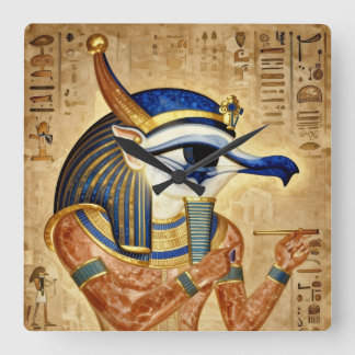 Das Ägyptische Auge  Quadratische Wanduhr