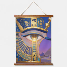Das Ägyptische Auge  Wandteppich Mit Holzrahmen