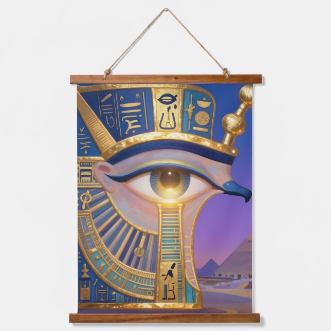 Das Ägyptische Auge  Wandteppich Mit Holzrahmen (Vorderseite)