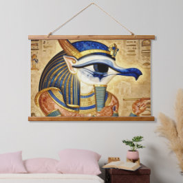 Das Ägyptische Auge  Wandteppich Mit Holzrahmen