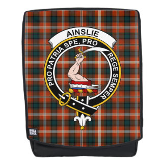 Das Ainslie Clan Wappen Tartan Kariert Rucksack