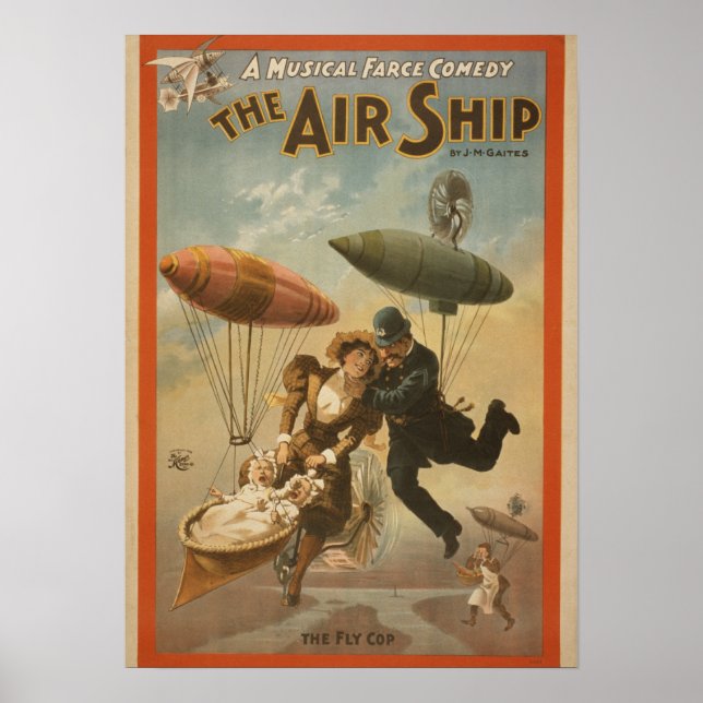 Das AIR SHIP Musical Comedy VAUDEVILLE Poster (Vorne)