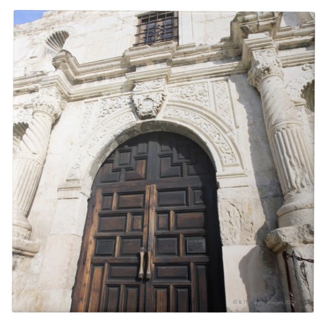 Das Alamo in San Antonio, Texas Fliese (Vorderseite)