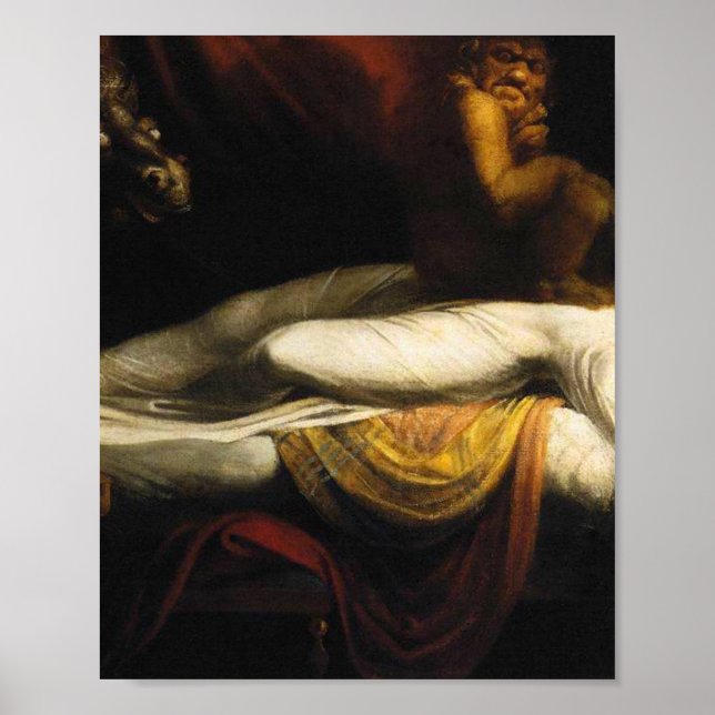 Das Albtraum Malerei Henry Fuseli Thomas Burke Poster (Vorne)