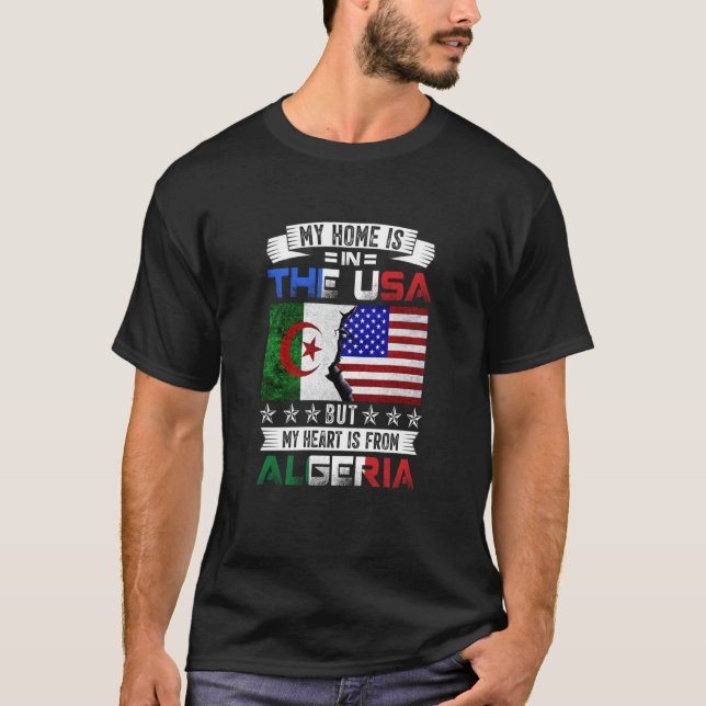 Das algerische amerikanische Patriot Heart stammt  T-Shirt (Vorderseite)
