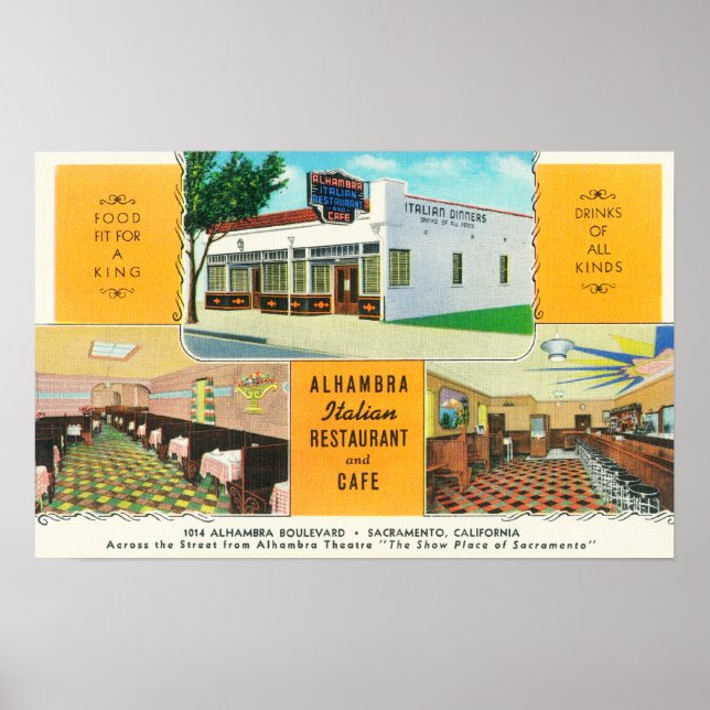 Das Alhambra Italian Restaurant & Caf � Poster (Vorne)